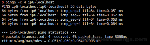 ping ip6-localhost